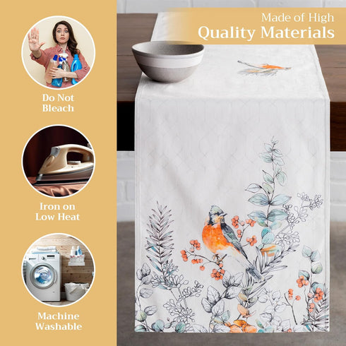 Maison d' Hermine Table Runner 100% Cotton Double Layer Table Runners 72 inches Long Decorative for Home Kitchen Dining Party Baby Shower Wedding ...