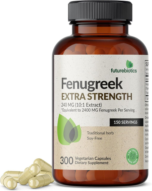 Futurebiotics Fenugreek Extra Strength 2400 MG Supports Overall Good Health & Well-being, Non-GMO, 300 Vegetarian Capsules...