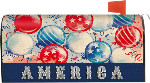 American Flag Mailbox-Covers - 21x18 Welcome Mailbox Wraps for Independence Day 4th of July - Outdoor-Garden Home Yard Decor ?No Magnetic?...