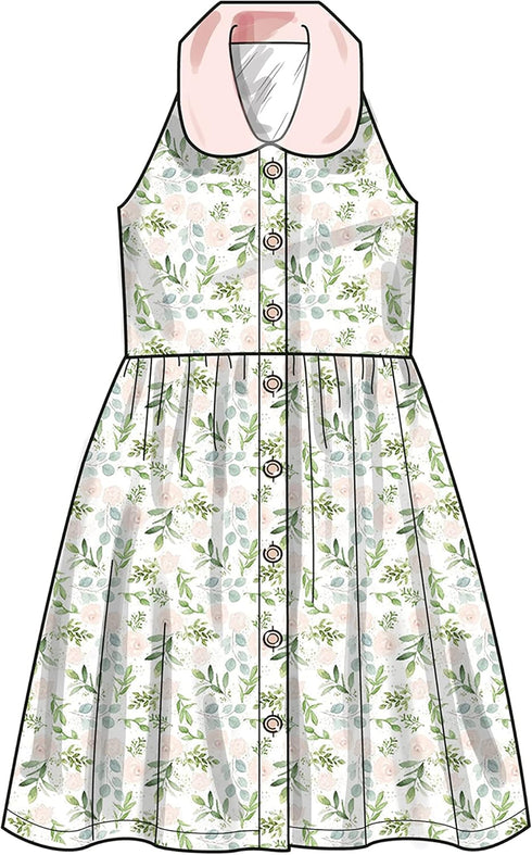 New Look Easy Children's and Girls' Sun Dress Sewing Pattern Kit, Code N6727, Sizes 3-4-5-6-7-8-10-12-14, Multicolor...