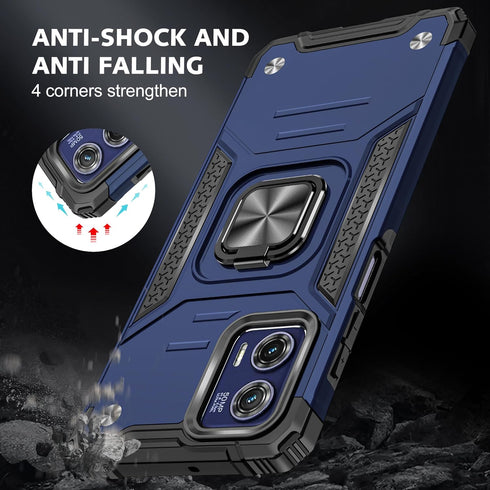 Asuwish Phone Case for Motorola Moto G73 5G with Tempered Glass Screen Protector Cover and Ring Holder Stand Slim Hybrid Protective Mobile Kicksta...