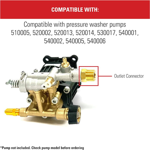 Simpson Cleaning 7106686 Outlet Connector for Gas Powered Pressure Washer Pumps, Gold...
