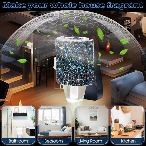 Wall Fragrance Plug in with Night Light, Compatible with Bath & Body Works WallFlower Fragrance, Wall Plug Essential Oil Diffuser with Nightlight ...