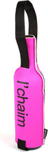 Creative Home Neoprene Single Wine Carrier Champagne Bottle Protective Travel, Gift Bag, 5-1/8" W x 11-3/4" H, Pink...