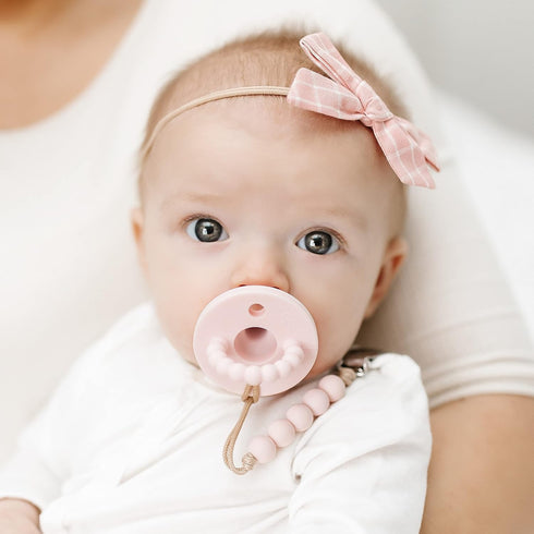 Ryan & Rose Cutie PAT Pacifier Teether (Flat, Pink)...