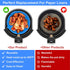 Silicon Air Fryer Liners by SOOBRO (2 pcs) - 8” Reusable Round Non-Stick Air Fryer Baking Tray - Foldable Heat Resistant and Easy to Clean Airfrye...