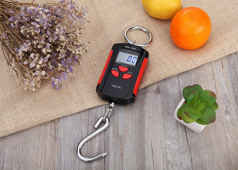 Klau Portable Mini Crane Scale 200 kg / 400 lb Heavy Duty Digital Scales LCD Display with Backlight for Home Farm Market Fishing Hunting Black and...
