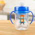 Dr. Brown's Milestones Soft Spout Sippy Cup with Handles, Blue Tiger Hero, BPA-Free, 9 oz/270 mL, 9m+...