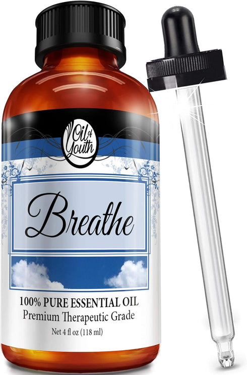 Oil of Youth 4 Ounce Bulk Breathe Blend Essential Oil - Therapeutic Grade - Pure & Natural...