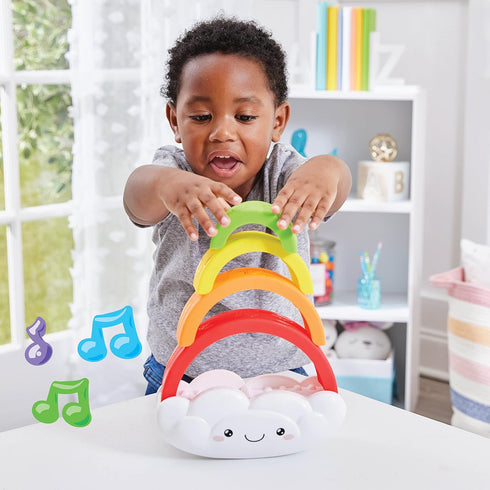 Kidoozie Musical Stack & Learn Rainbow - Stacking Activity Toy for Infants and Toddlers 6-24M - Motion Activated Lights and Sounds - Encourages Ea...