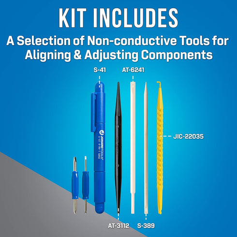 Jonard Tools TK-AT5 5 Piece Alignment Tool Kit with Spudger, Screwdriver, Alignment Tool, Orange Stick, and Probe Pick...