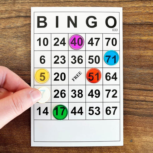SEETOOOGAMES Magnetic Bingo Chips Counters - 500 Pieces Transparent Counting Game Chips - Clear Plastic Math Markers for Classroom - Mixed color...