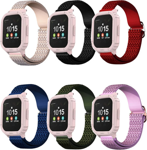 FitTurn [6pack Compatible with Xplora X6 Play Smart Watch Fitness Tracker for Kids Bands Elastic Adjustable Nylon Fabric Strap Replacement Bracele...