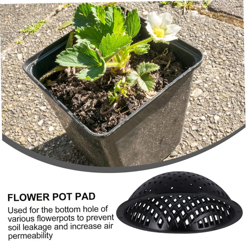 20 Pcs Flower Pot Mat Potted Plants Pot Bottom Grid Mat Drainage Mesh Hole Screen Round Drainage Mesh Pad Drainage Discs Pots Plants Breathable Bo...