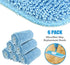 Reusable Microfiber Mop Pads, 6 Pack 18''x 6'' Mop Head Replacement, Wet/Dry Home & Commercial Cleaning Scrubbing Floor Mop Pad- Blue...