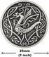 Bezelry 10 Pieces Spitfire Celtic Dragon Metal Shank Buttons. 25mm (1 inch) (Antique Silver)...