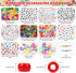 Acerich 4022 Pcs Pony Beads for Friendship Bracelet Making Kit, 96 Colors 5 Boxes Friendship Bracelet Beads 6x9mm Rainbow Kandi Beads with 1000 Pc...