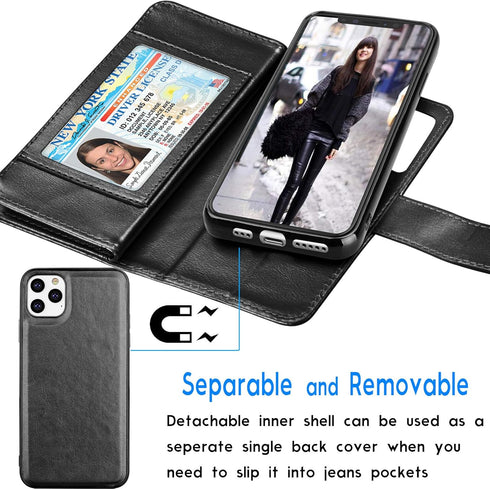 Tekcoo Wallet Case for iPhone 11 / iPhone11 (6.1 inch) 2019 Luxury ID Cash Credit Card Slots Holder Carrying Pouch Folio Flip PU Leather Cover [De...