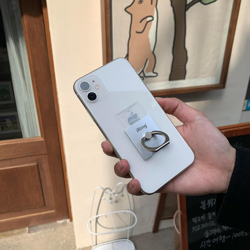 iRing Link, Made in Korea, Wireless Charging Friendly Phone Holder - Cell Phone Ring Grip Finger Holder and Stand Compatible with iPhone, Galaxy, ...
