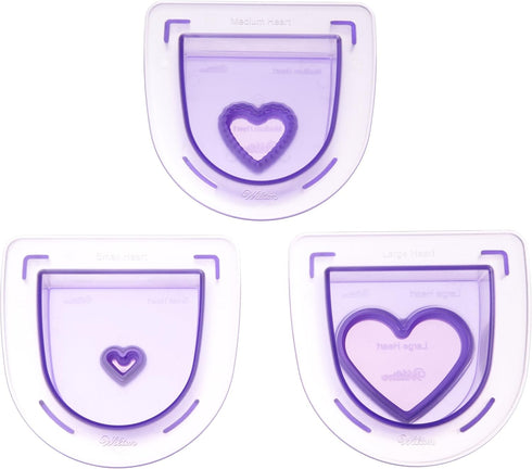 Wilton Cutting Insert Layer 3pc, Heart Set, purple...