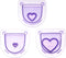 Wilton Cutting Insert Layer 3pc, Heart Set, purple...