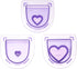 Wilton Cutting Insert Layer 3pc, Heart Set, purple...