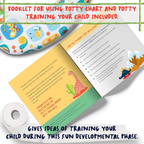 ATHENA FUTURES Potty Training Chart for Toddlers - Dinosaur Design - Sticker Chart, 4 Week Reward Chart, Certificate, Instruction Booklet - for Bo...