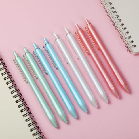Mr. Pen- Retractable Gel Pens, 8 Pack, Black Ink Gel Pens, Pastel Barrels, Fast Dry, Gel Pens Fine Point 0.5mm, Retractable Pens, Cute Pens, Gel I...