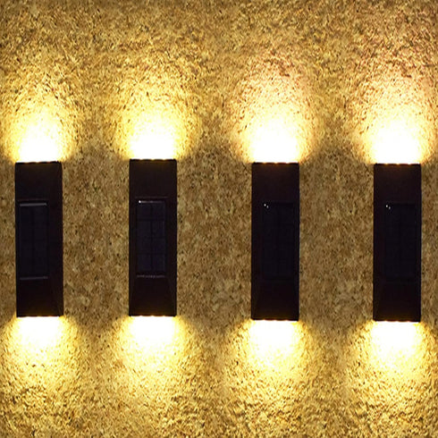 Solar Wall Lights Decorative Solar Fence Post Lights Solar Deck Lights Waterproof Garden Lights Outdoor Decorative LED for Garden Front Door Fence...