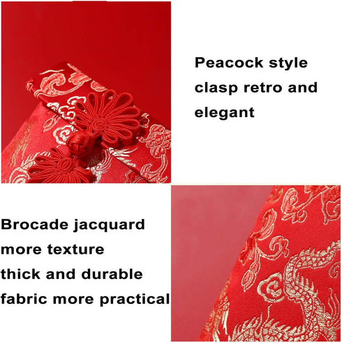 Chinese Red Envelopes, 3pcs Silk Red Envelopes Chinese New Year Hong Bao Packet Lucky Money Embroidery Envelope for New Year,Spring Festival,Birth...