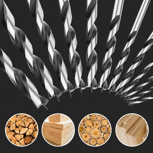 Brad Point Wood Drill Bit Set, 12Pcs Drill Bit Set with Double Flutes Design for Carpenter Woodworking and All Types of Wood (1/8" - 1/2")...