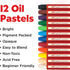 Faber-Castell Blendable Oil Pastels In Durable Storage Case- 12 Vibrant Colors - Non-Toxic Pastels for Kids...