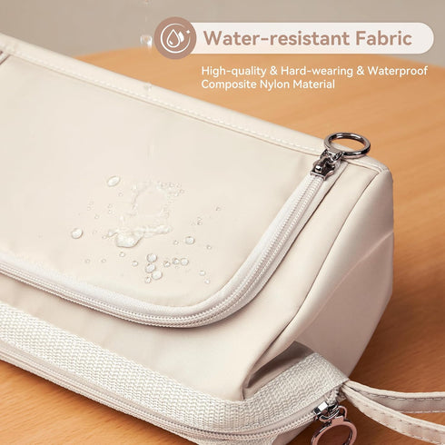 WLLWOO WLLWOO Travel Make Up Bags-Double Layer Cosmetic Bag Waterproof Large Wide-Open Organizer For Women Toiletry Cosmetic Bag For Toiletries Ac...