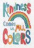 DIMENSIONS Kindness Matters Counted Cross Stitch Kit, 14 Ct. White Aida Cloth, Finished Project 5" x 7", Multicolor 4 Piece...