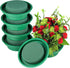 8 Packs Green Floral Foam Rounds in Bowls DIY Flower Arrangement Kit for Fresh and Artificial Flowers, 4.7 Inch Diameter, Simple Style, Flower Foa...