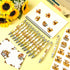 18 Pcs Sunflower Cute Highland Cow Print Pens with 60 Cow Stickers 100 Cow Sticky Notes Aesthetic Highland Cow School Office Stuff Car Accessories...