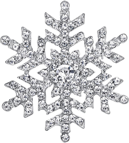 EVER FAITH Women's Austrian Crystal Bridal Elegant Stunning Snowflake Flower Brooch...