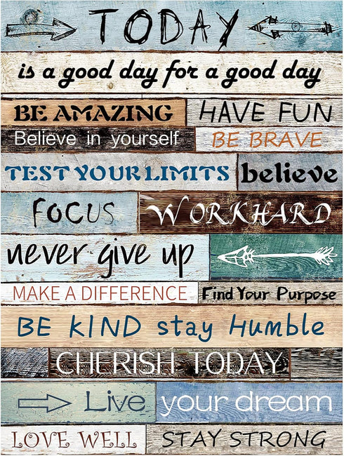 XunYee Excitation Language Inspirational Cross Stitch Stamped Cross Stitching Art Cross Stitch for Adults Beginners Home Wall Decor, 17.7 x 13.8 i...