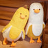 PEACH CAT Banana Duck Plush Toy Cute Plushie Hugging Plush Pillow Duck Stuffed Animal for Girls and Boys White 19.7"...