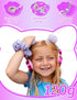 Kids Pom Headphones with Mic for Travel/Car/Plane,Added 85DB Limit Function&Shareport,Unicorns Gifts for Girls,On/Over Ear HD Stereo Wired Headset...
