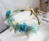 Vivivalue Fairy Flower Crown Blue Floral Headband Elf Headpiece for Women Girls Princess Wedding Bridal Shower Photo Prop Cosplay Renaissance...