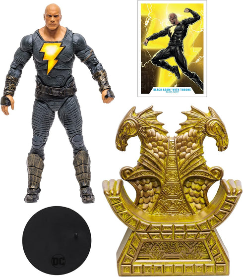 McFarlane - DC Black Adam Movie 7 Figures - Black Adam Variant with Throne...