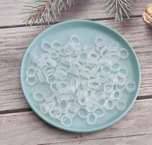 200 Pcs Silicone Cable Ties 12 MM OD Reusable Rubber Bands for Wire Cord Cable Management Home Office School Organization (Transparent)...