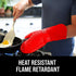 BPA-Free Silicone Oven Mitts Ultra Heat Resistant up to 500°F - Oven Mitts with Thick Cotton Liner - Long Slip Resistant Pot Holders, Flexible Ove...