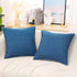 decorUhome Decorative Outdoor Throw Pillow Covers 20x20 Set of 2, Square Linen Rustic Neutral Farmhouse Pillow Covers with Stitched Edge for Couch...