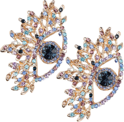 Pssopp 2Pcs Brooches for Women, Premium Alloy Blue Evil Eye Brooch for Wedding Party Christmas Decoration Gifts...