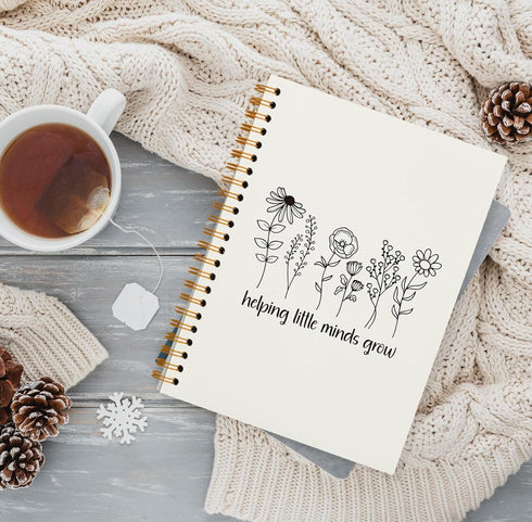 Helping Little Minds Grow Notebook,Inspirational Teacher Gifts,Office Notebook Journal for Work Office School,Appreciation Gift for Teacher,Thank ...