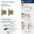 Amerock BPR3429BBZ | Cabinet Hinge | Variable Overlay Self Closing Face Mount | Golden Champagne | Kitchen Cabinet Door Hinge | 1 Pair/2 Pack | Fu...