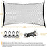 Dog Barrier for Car SUV, 47" Dog Net with Metal Hooks, Stretchable Mesh Cargo Net, Car Divider Dog Gate for Driving Safely with Children & Pets, U...