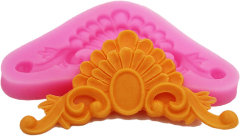 Art Deco Silicone Mold Sugar Craft DIY Gumpaste Cake Decorating Clay...